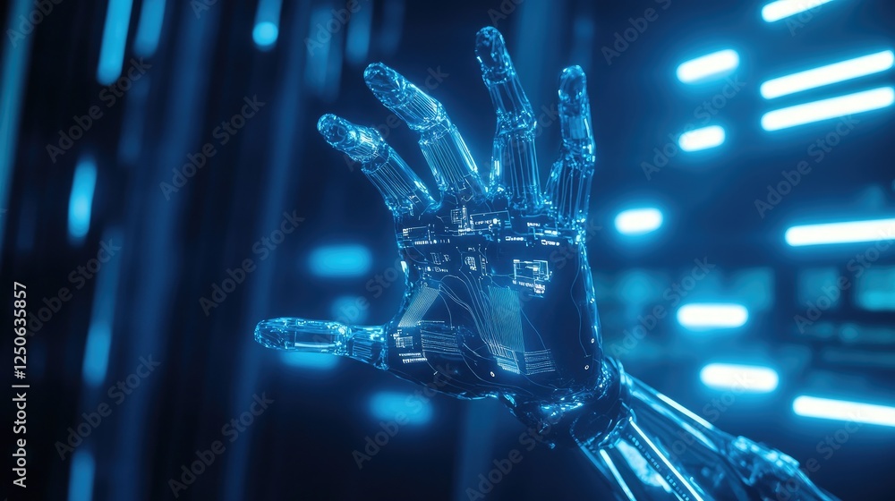 Poster a cyber expert using ai-powered security software to prevent unauthorized data access.