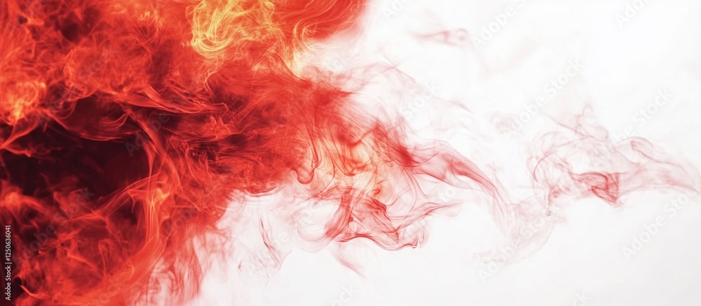 Aufkleber flame and smoke patterns in red and white abstract background design