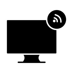 Simple Gadget Glyph Icon - Minimalist Vector Illustration