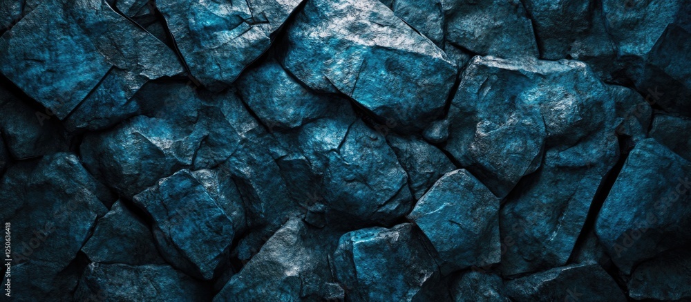 Aufkleber Azure Blue Geological Wall Textured Background for Design and Advertising with Space for Custom Text or Graphics