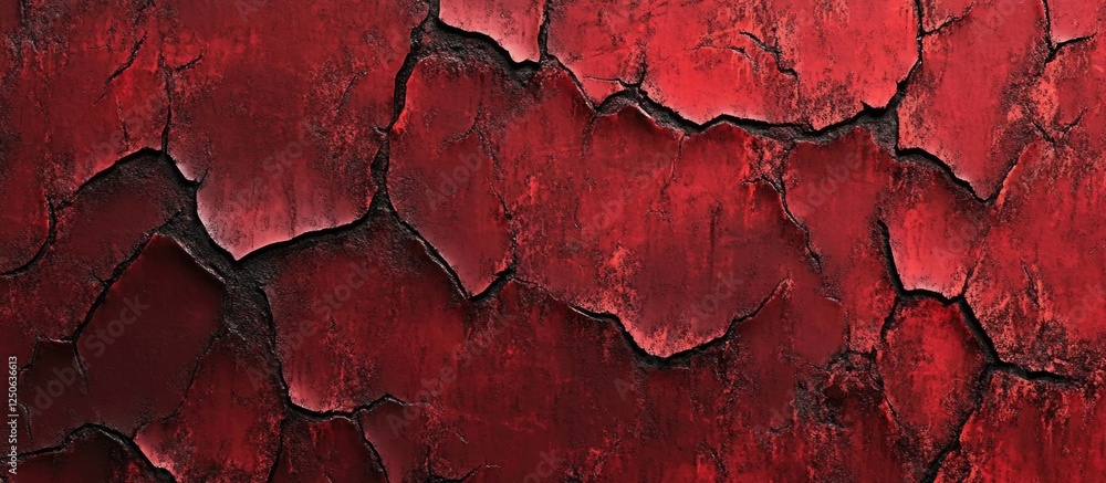 Poster rusty red grunge texture background with cracked paint ideal for graphic design and text overlay app