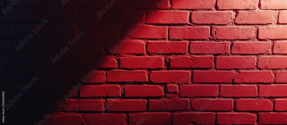 Poster red brick wall texture with contrasting shadows creating an abstract background suitable for design 