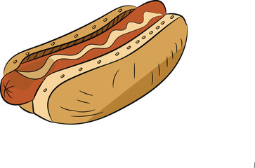 hotdog basico isolated B