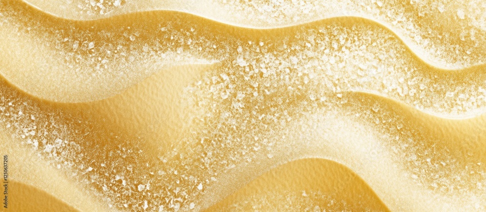 Poster Golden sand texture creating a smooth wavy background suitable for beach or nature themed designs and presentations.