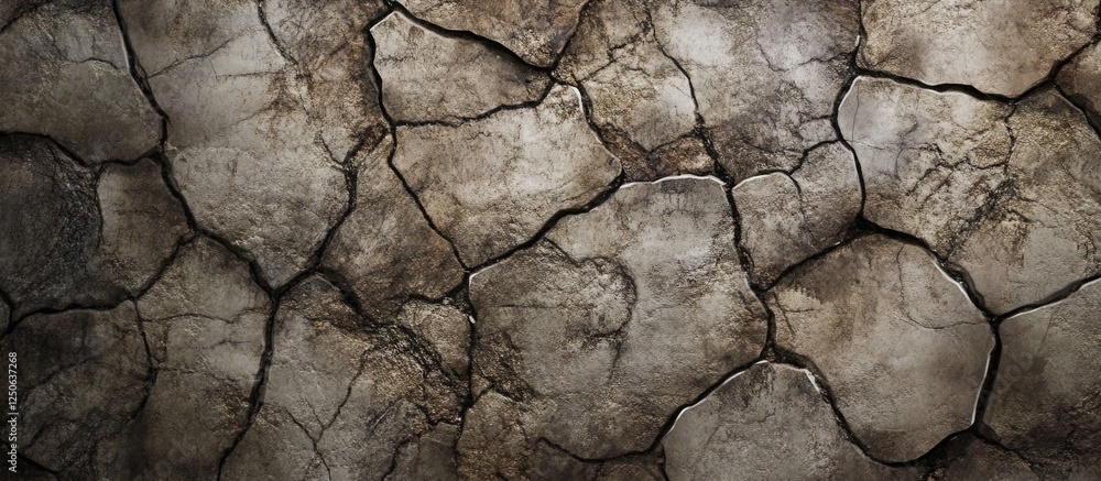 Aufkleber cracked rock stone texture with a grunge appearance suitable for backgrounds or design elements in v
