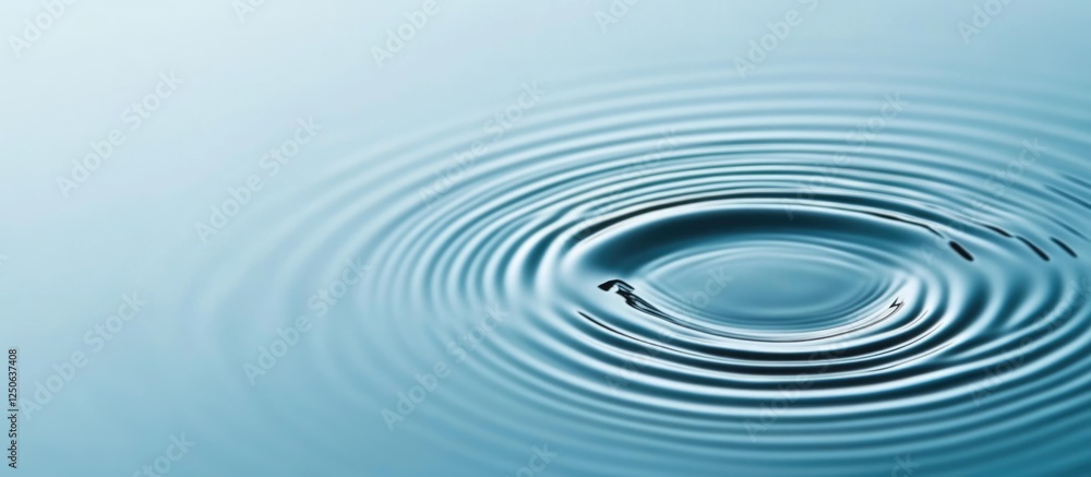 Poster Calm blue water surface with gentle ripples creating a serene and tranquil atmosphere in nature or abstract environments.