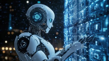 AI and automation in USA oil industry, futuristic robotic oil rigs, autonomous drilling technology, data-driven energy systems