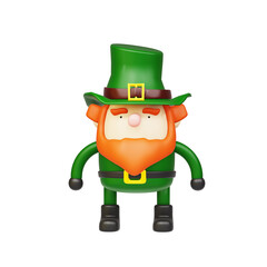 St. Patrick's Day poster. 3d render illustration.