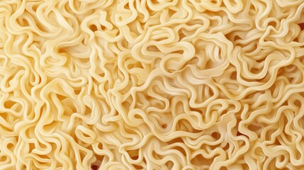 Delicious and Appetizing Close-Up of Cooked Asian Noodles Texture Background