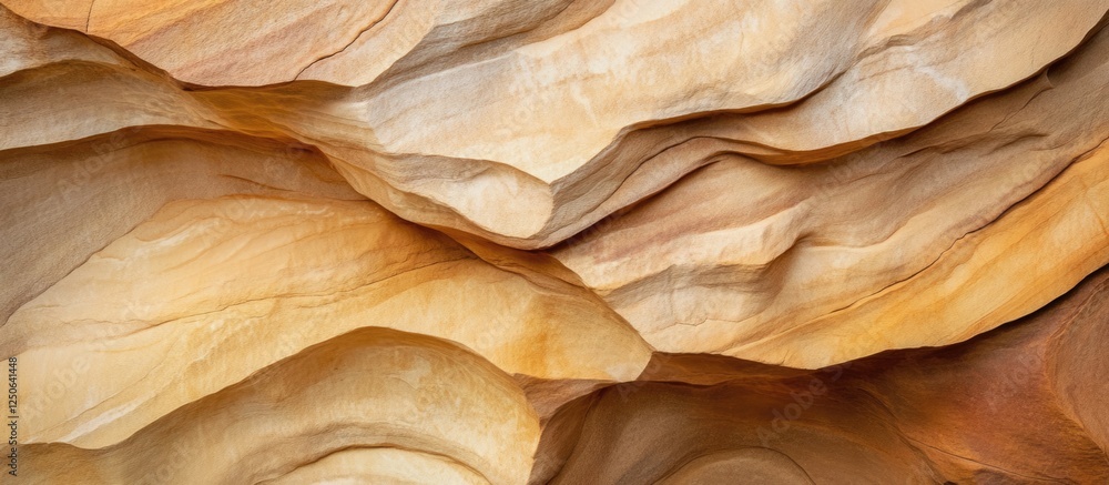 Aufkleber Textured sandstone background with natural warm hues showcasing unique patterns and layers ideal for design and artistic projects.