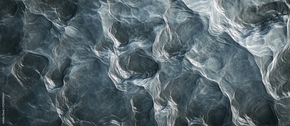 Aufkleber Abstract seascape with mesmerizing daylight reflections and gentle ripples creating a serene nature background in minimalistic style.