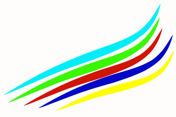 abstract background Wave rainbow lines pattern. abstract curved rainbow strokes isolated colored Olympics, colorful banner stripes.