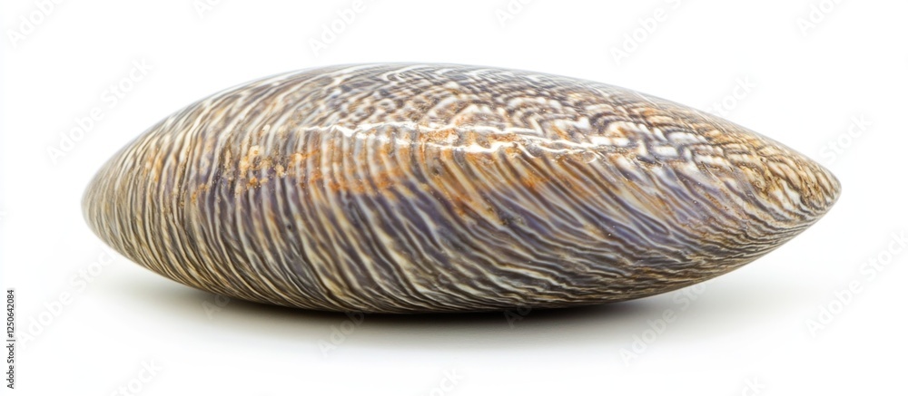 Aufkleber Scapharca subcrenata shell displayed on a white background highlighting its natural texture and colors.