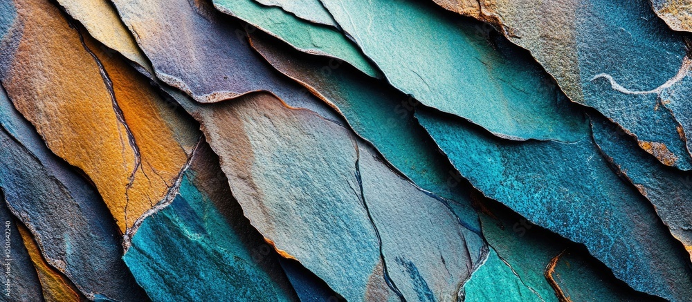 Aufkleber Textured sea rock macro background showcasing vibrant colors and intricate patterns in high resolution fine art style.