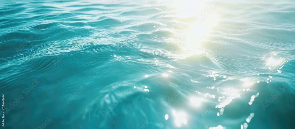 Aufkleber Sunlit Ripples in Clear Swimming Pool Water Creating a Tranquil and Inviting Atmosphere for Relaxation and Leisure Activities