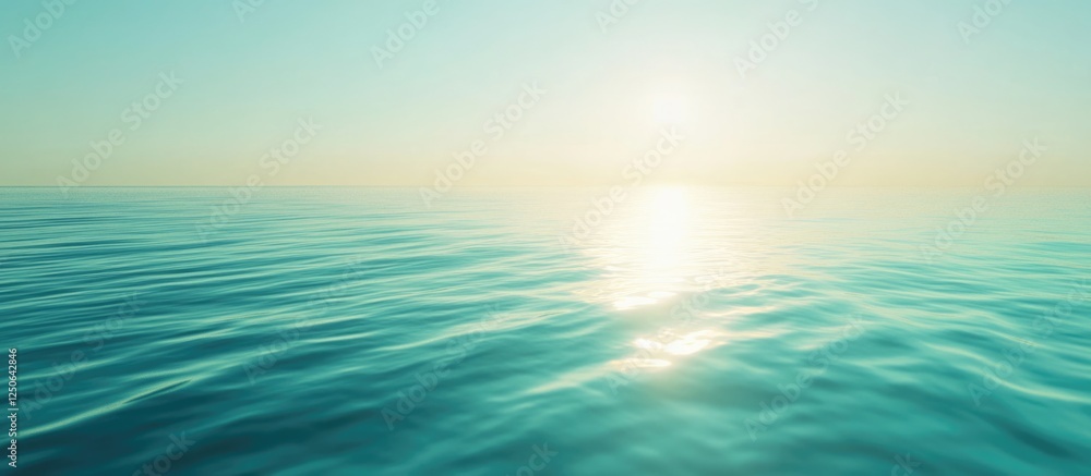 Leinwandbilder tranquil water surface with gentle ripples reflecting sunlight in a serene atmosphere ideal for back