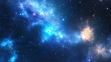 Naklejka premium Starry night sky showcasing the galaxyâ€™s beauty. 