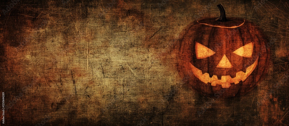 Poster halloween pumpkin abstract grunge texture background with faded central area ideal for text or image