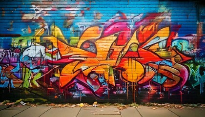 graffiti artwork on an urban street wall 