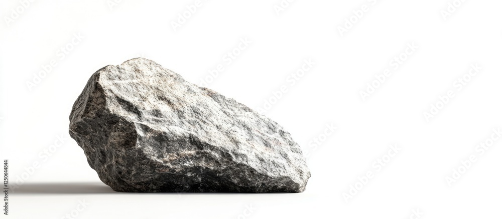 Aufkleber Textured rock on a white background with ample empty space for creative text overlay and design purposes