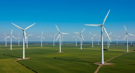 Fototapeta premium wind turbine in the field