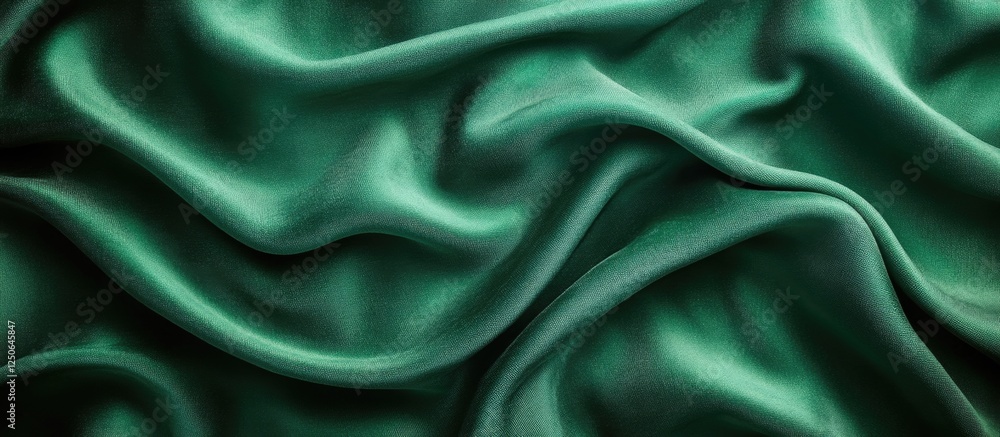 Poster green velvet fabric texture background showcasing soft smooth textile material with ample space for 