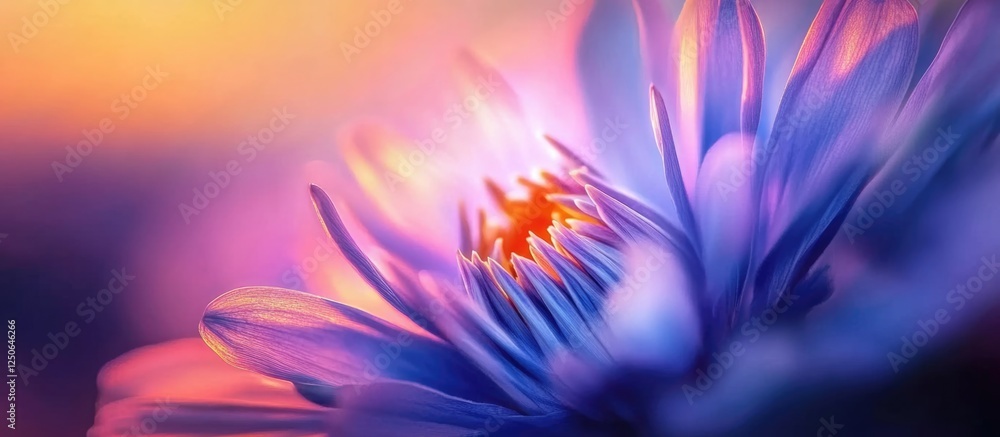 Poster vibrant close-up of a blooming water lily with soft pastel colors in the background capturing a sere