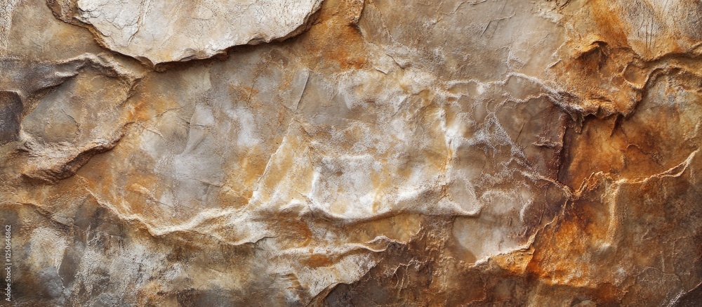 Aufkleber Textured rock surface with earthy tones and natural patterns suitable for backgrounds or abstract art designs.