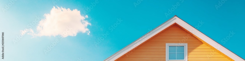 Poster modern minimalist architecture sleek residential roof lines and vibrant siding design - quality cons