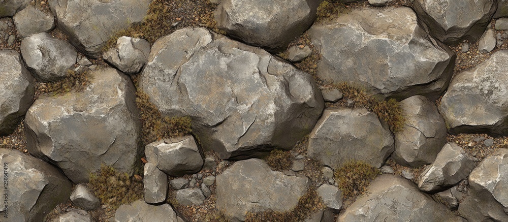 Poster natural textured rock background with irregular stones and earthy tones for use in design or wallpap