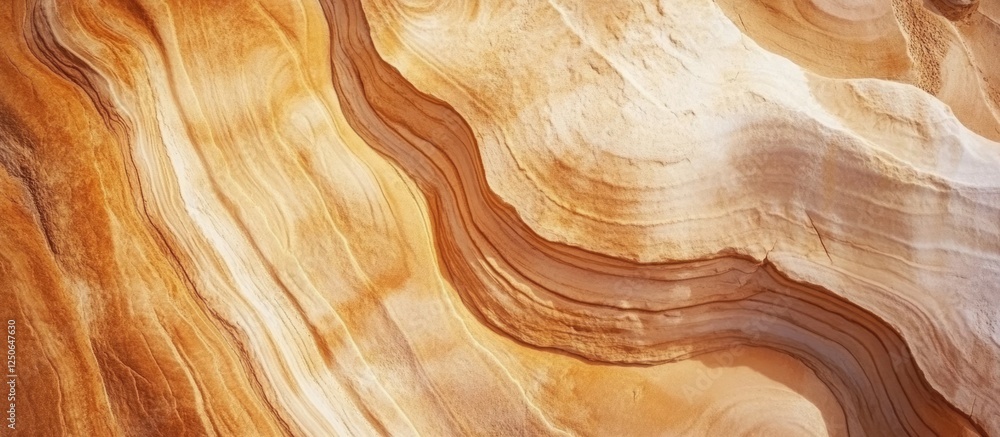 Aufkleber Natural sandstone texture with flowing patterns and warm earthy tones suitable for backgrounds and design projects.
