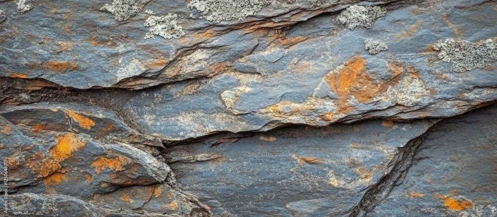 Poster grungy rocky texture with blue and orange tones for background and design projects
