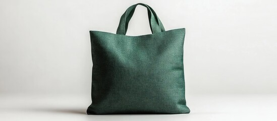 Green reusable goodie bag made from spunbond fabric displayed on a clean white background for eco-friendly promotional purposes