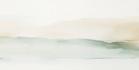 Obraz premium Abstract watercolor art background template. brown and khaki watercolor backdrop empty space for text, banner, presentation or product display graphic design