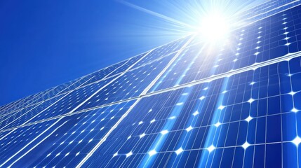 Nanotechnology for better solar efficiency, futuristic ultra-thin solar panels, AI-powered solar farm optimization