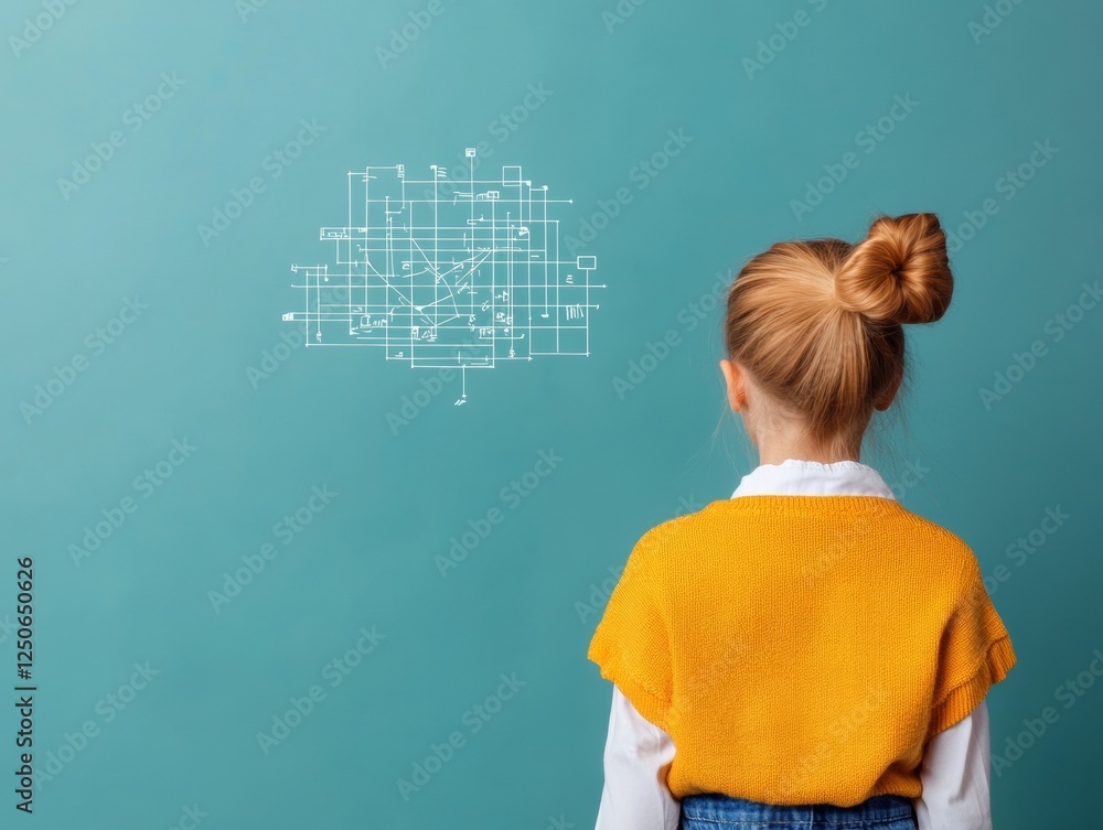 Poster scandi-inspired tech integration youth engages with stem on vibrant chalkboard - enhancing modern cl