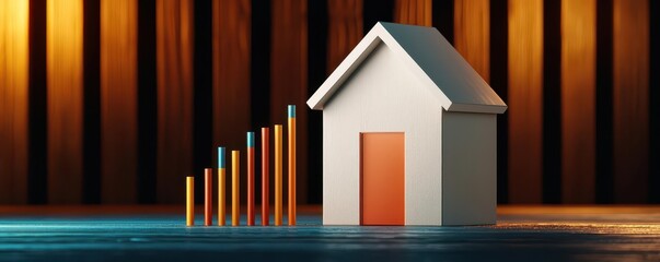 Obraz premium property loan repayment valuation. Futuristic financial interface showing a repayment tracker, property valuation metrics, and loan progress indicators