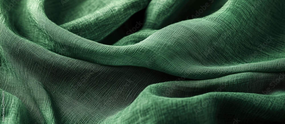 Poster rich green aged jersey fabric texture with soft folds creating a luxurious and inviting appearance s