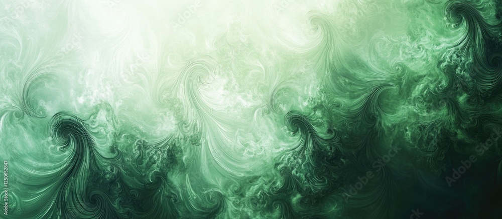 Poster elegant green abstract background texture with swirling patterns perfect for nature-themed designs o
