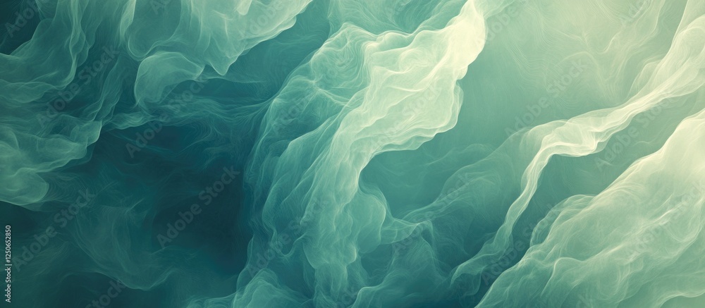 Aufkleber soft green abstract texture with flowing forms creating a serene and calming background for design p
