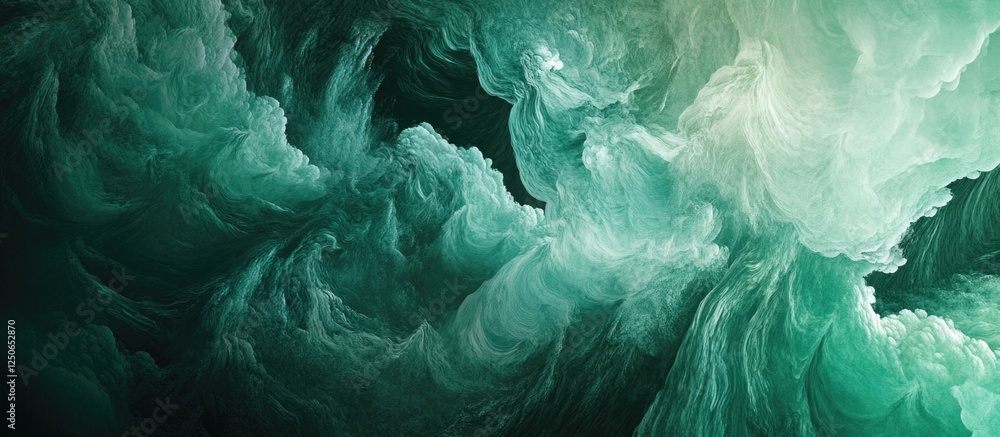 Poster elegant green abstract background with fluid textures and soft gradients ideal for art, design, or d