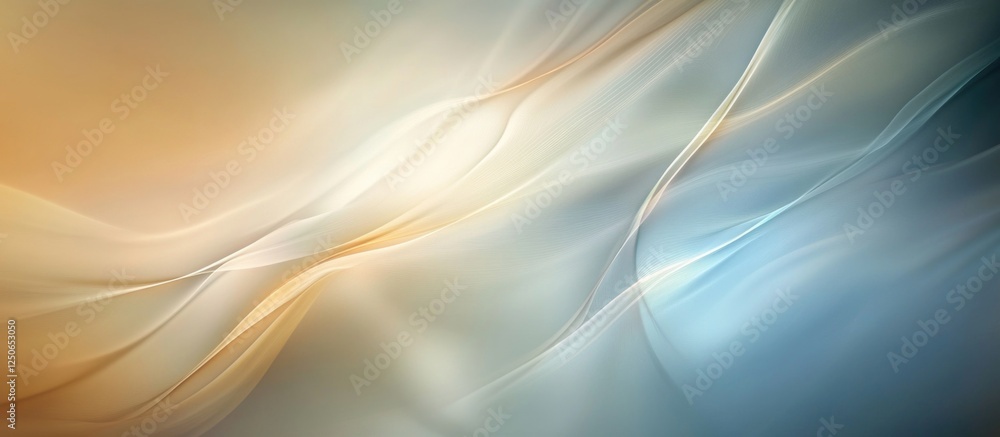 Aufkleber elegant abstract waves in soft hues ideal for backgrounds and textures, offering ample space for tex