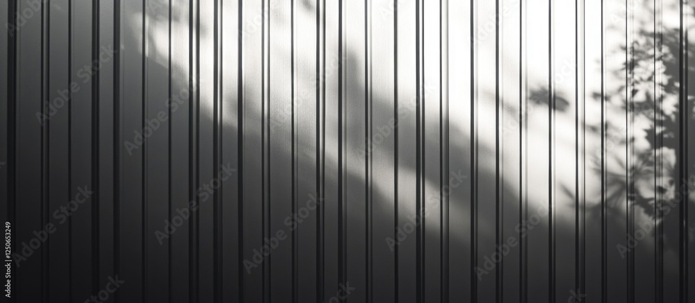 Aufkleber gray wooden background with vertical lines illuminated by autumn sunlight creating a textured surfac