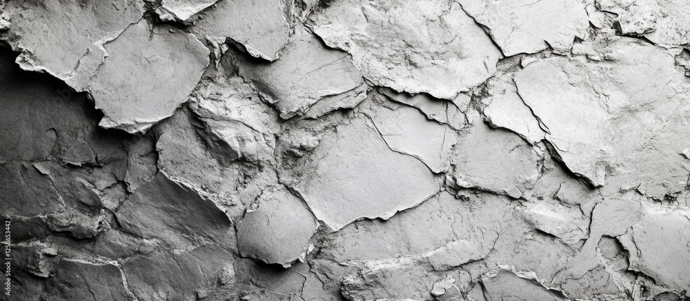 Poster textured gray and white stone wall background with a weathered look ideal for architectural and desi