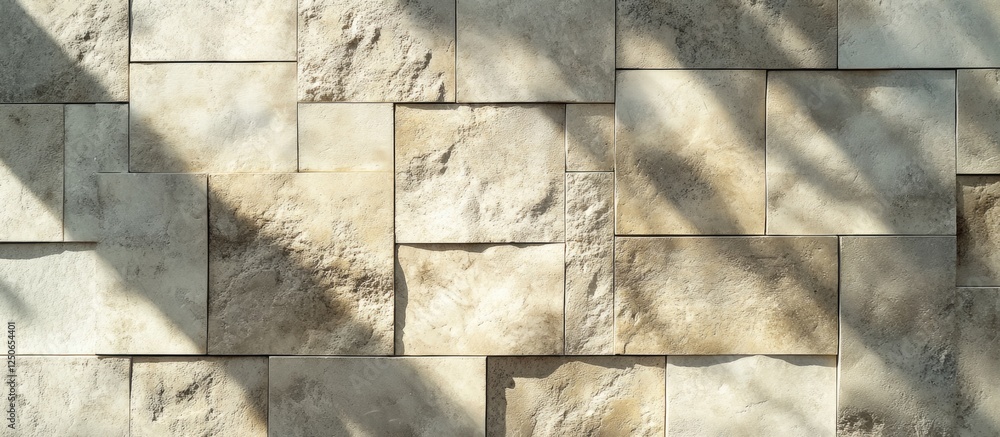 Poster gray stone texture background illuminated by sunlight showcasing natural patterns and shadows in a w