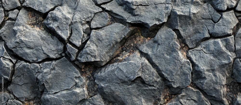 Poster gray stone texture with natural cracks and irregular surface ideal for backgrounds or design project
