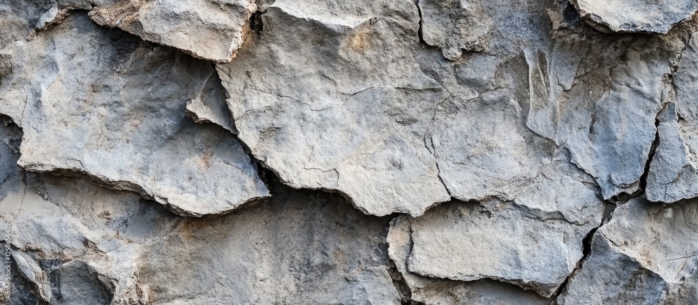 Poster textured gray stone background with rugged surfaces and layered rock patterns ideal for natural or a