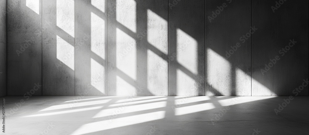 Aufkleber gray concrete wall texture with shadows creating a dramatic backdrop for design and artistic present