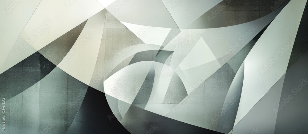 Poster abstract gray geometric shapes creating a neutral background for artistic design and branding concep
