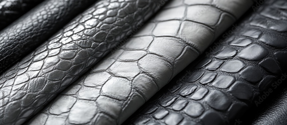 Poster elegant gray leather textures with varied patterns suitable for background design and fashion projec